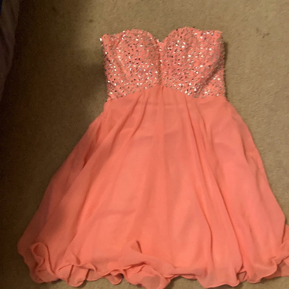 Coral prom dress